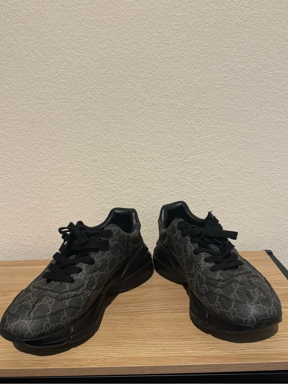 Black Gucci Rython Sneakers - Picture 2 of 4